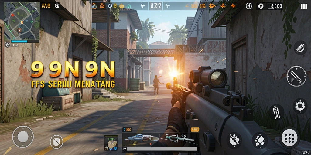 Screenshot menunjukkan gameplay FPS yang intens dan mendebarkan.