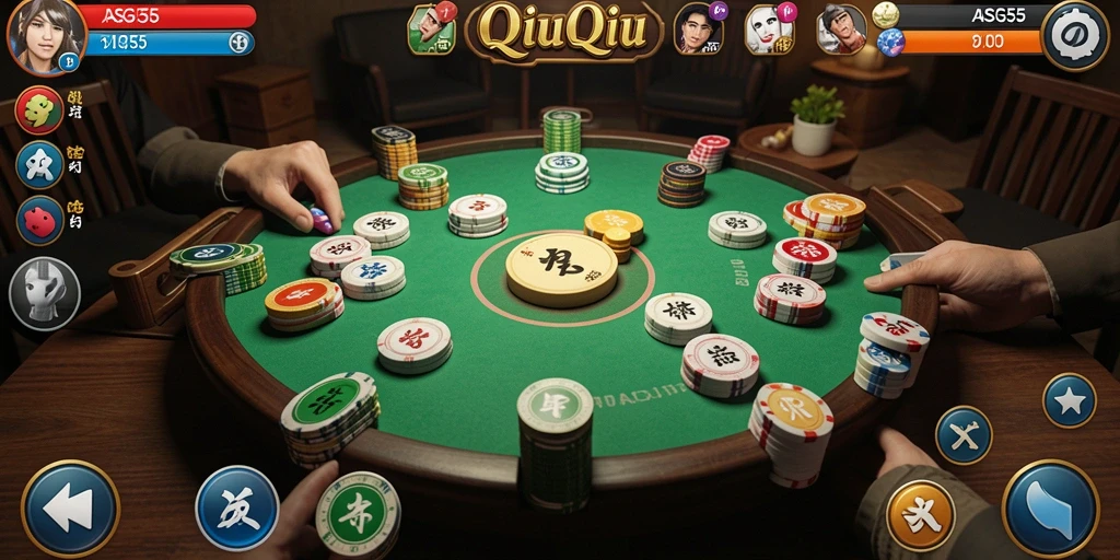 Tampilan gameplay seru ASG55 dengan aksi QiuQiu yang mendebarkan.