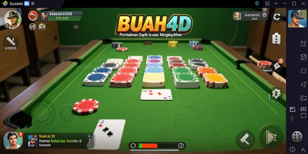Tampilan gameplay menarik BUAH4D dalam permainan Gaple.