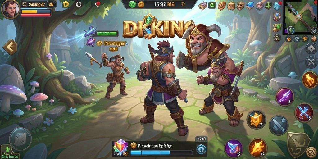 Tampilan menarik dari gameplay RPG IDRKING yang penuh aksi.