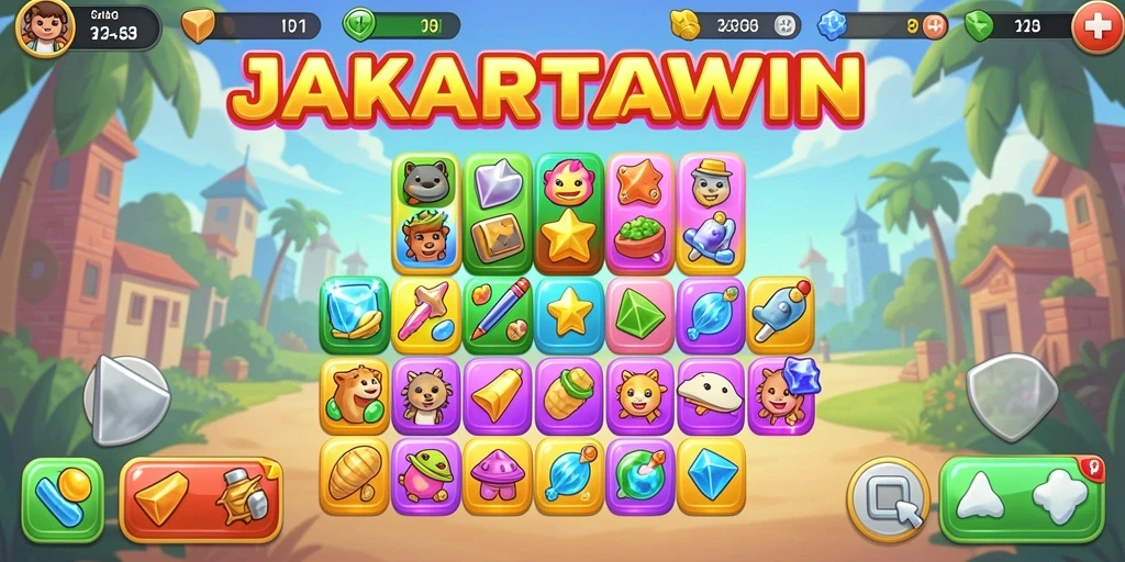 Tampilan gameplay JAKARTAWIN yang seru dan penuh tantangan.