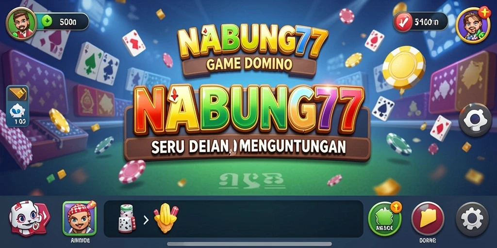 Tampilan seru dalam gameplay NABUNG77 game Domino.