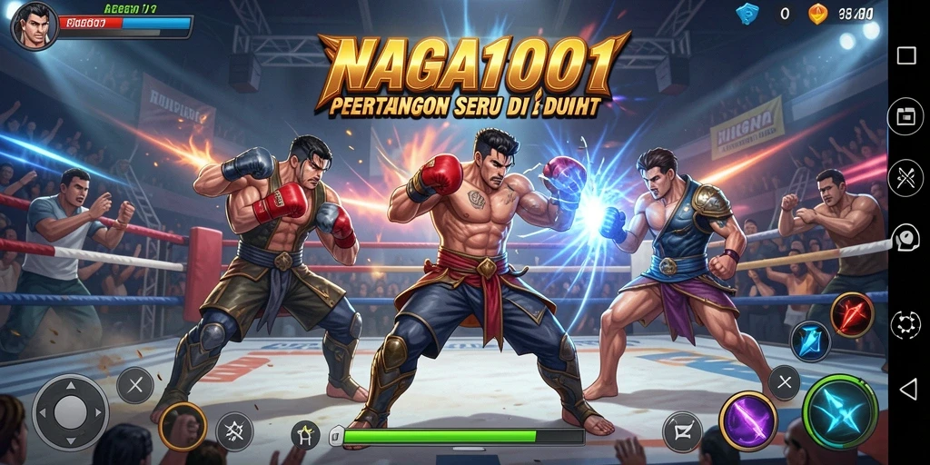 Tampilan gameplay NAGA1001 yang penuh aksi pertarungan.