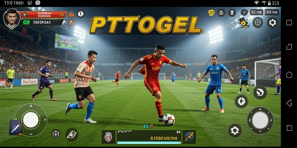Screenshot utama PTTOGEL menampilkan gameplay olahraga yang seru.
