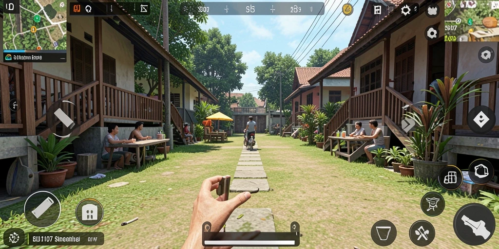 Tampilan gameplay <strong>SD107</strong> yang penuh warna dan dinamis.