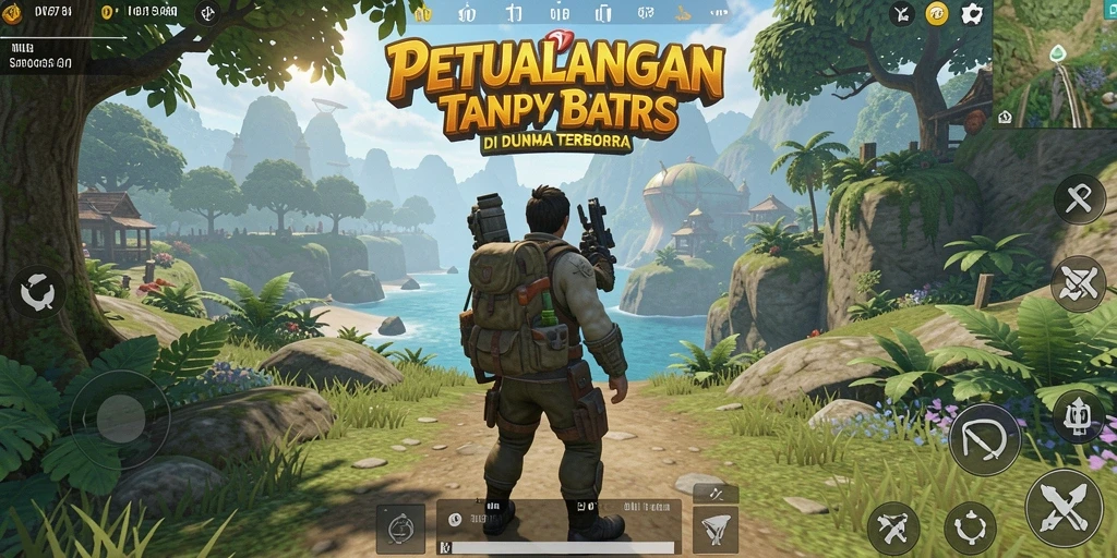 Tampilan gameplay V07 yang menakjubkan dalam dunia terbuka.