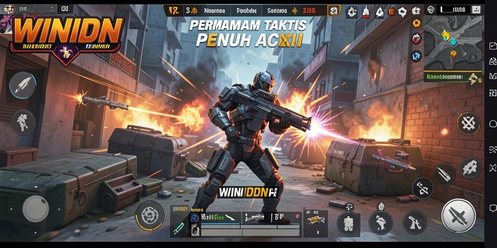 Tampilan luar biasa dari gameplay <strong>WINIDN</strong> dalam aksi TPS.
